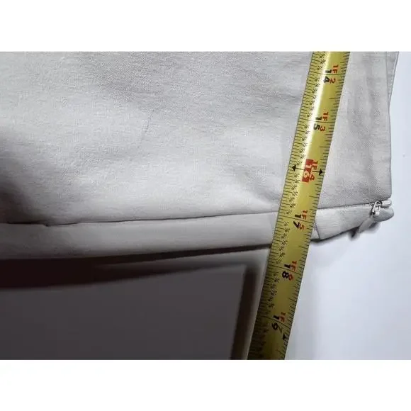 Eileen Fisher Organic Stretch Cotton Twill Slim Ankle Pants Beige Medium - Picture 8 of 10